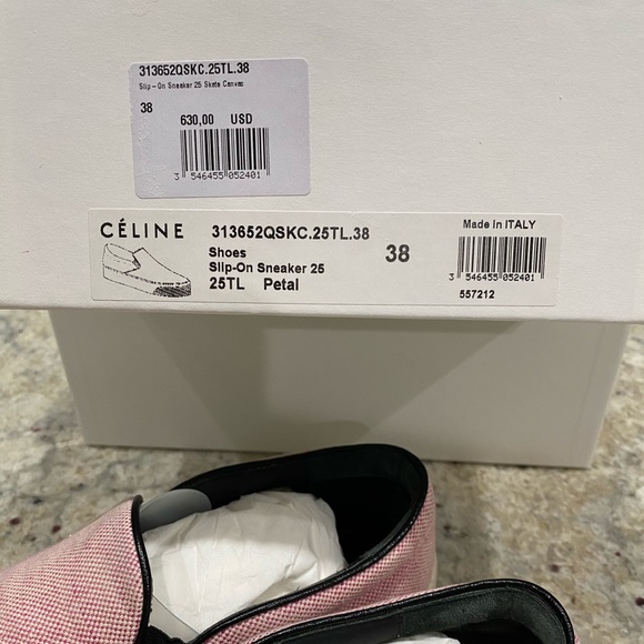 CÉLINE SLIP ON SNEAKER SKATE CANVAS “PETAL” 38 EUR - Picture 5 of 11